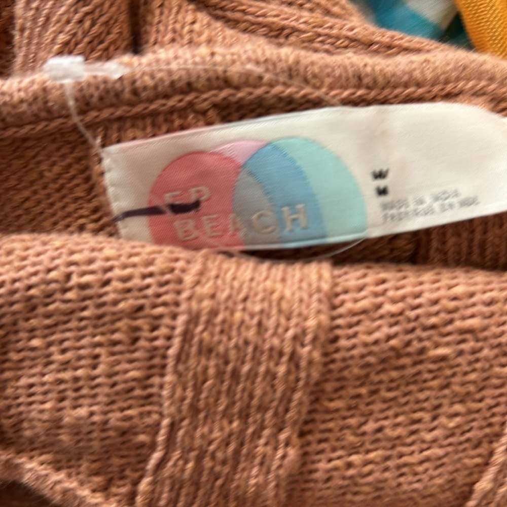 Free People Beach Salmon Color Knit Dress - Picture 4 of 7